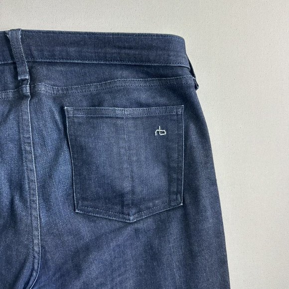 Rag & Bone JEAN The Skinny Leg Jeans Blue Olive Harrow Dark Wash Size 30x30 - Picture 5 of 8